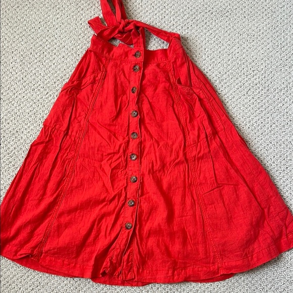 Red Button down Maeve Skirt - Picture 1 of 5
